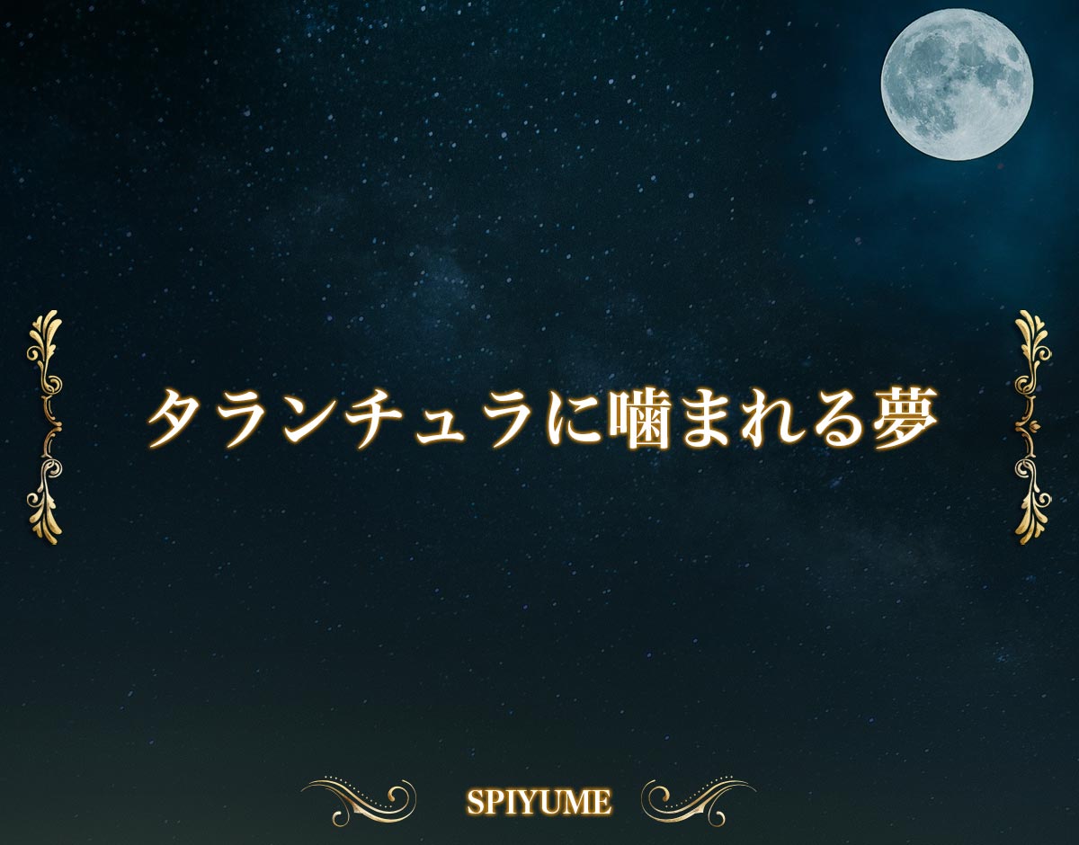 「タランチュラに噛まれる夢」の意味